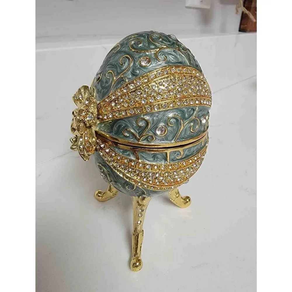 Jeweled Cloisonne Trinket Music Box